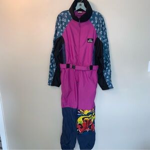 Vintage Bailo Spider Patterned Ski Suit 50